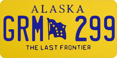 AK license plate GRM299