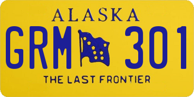 AK license plate GRM301
