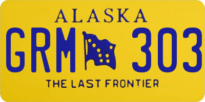 AK license plate GRM303