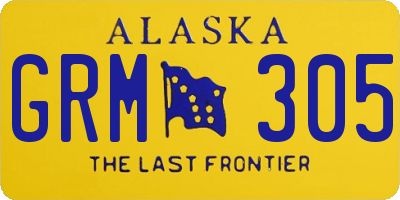 AK license plate GRM305