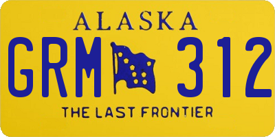 AK license plate GRM312