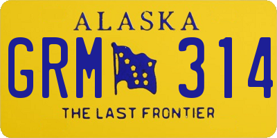 AK license plate GRM314