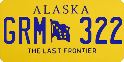 AK license plate GRM322