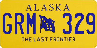 AK license plate GRM329