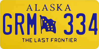 AK license plate GRM334
