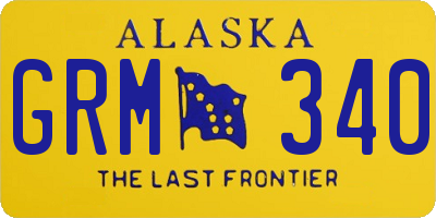 AK license plate GRM340