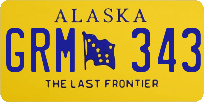 AK license plate GRM343