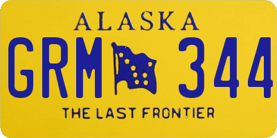AK license plate GRM344
