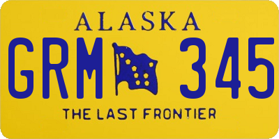 AK license plate GRM345