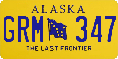 AK license plate GRM347