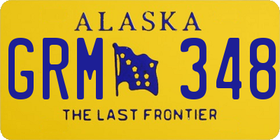 AK license plate GRM348