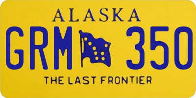 AK license plate GRM350