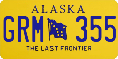 AK license plate GRM355