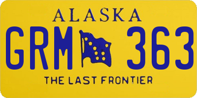 AK license plate GRM363