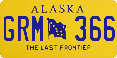 AK license plate GRM366