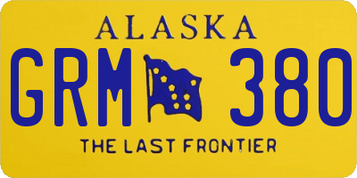 AK license plate GRM380