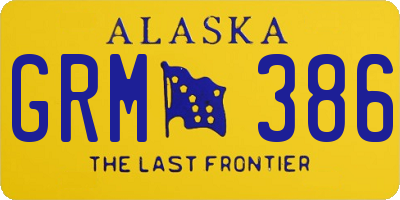 AK license plate GRM386