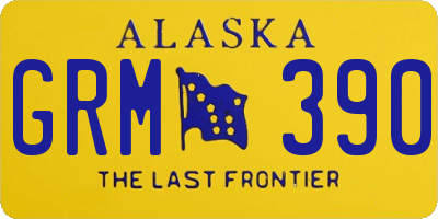 AK license plate GRM390