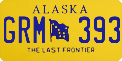 AK license plate GRM393