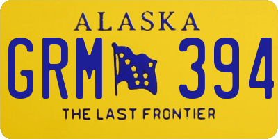 AK license plate GRM394
