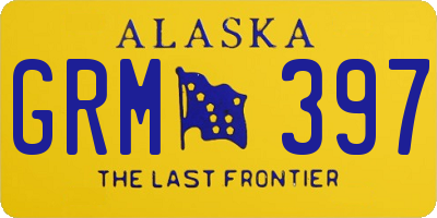 AK license plate GRM397
