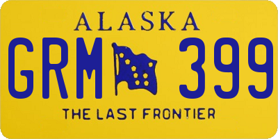 AK license plate GRM399