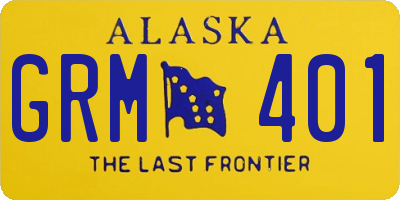 AK license plate GRM401