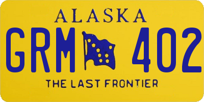 AK license plate GRM402