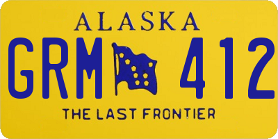 AK license plate GRM412