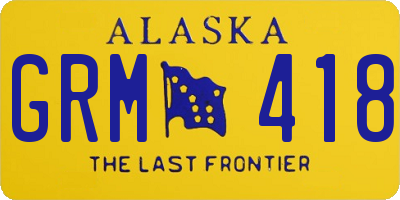 AK license plate GRM418