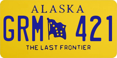 AK license plate GRM421