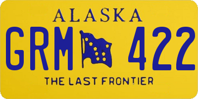 AK license plate GRM422