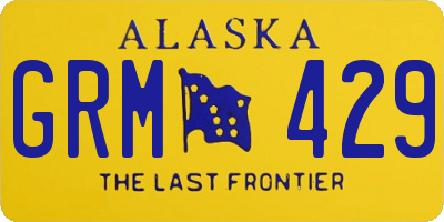 AK license plate GRM429