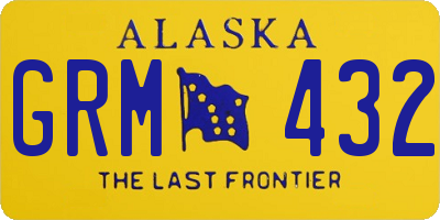 AK license plate GRM432