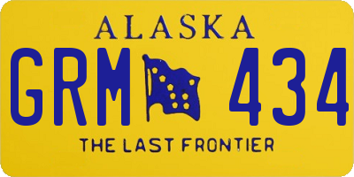 AK license plate GRM434