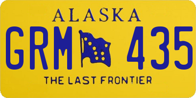 AK license plate GRM435