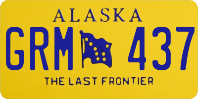 AK license plate GRM437