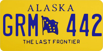 AK license plate GRM442