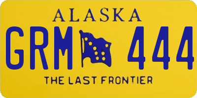 AK license plate GRM444