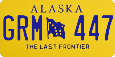 AK license plate GRM447