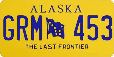 AK license plate GRM453