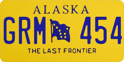 AK license plate GRM454