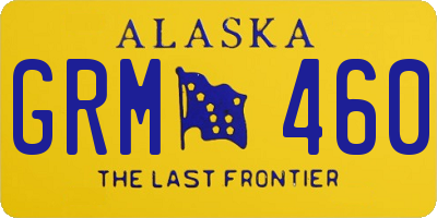 AK license plate GRM460