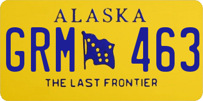 AK license plate GRM463