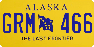AK license plate GRM466