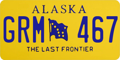 AK license plate GRM467