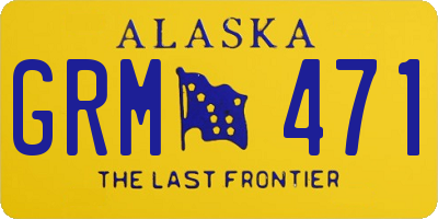 AK license plate GRM471