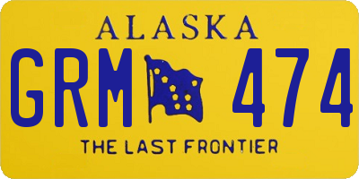 AK license plate GRM474