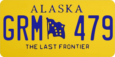 AK license plate GRM479