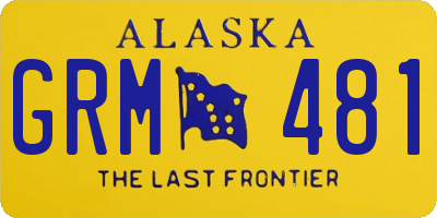 AK license plate GRM481